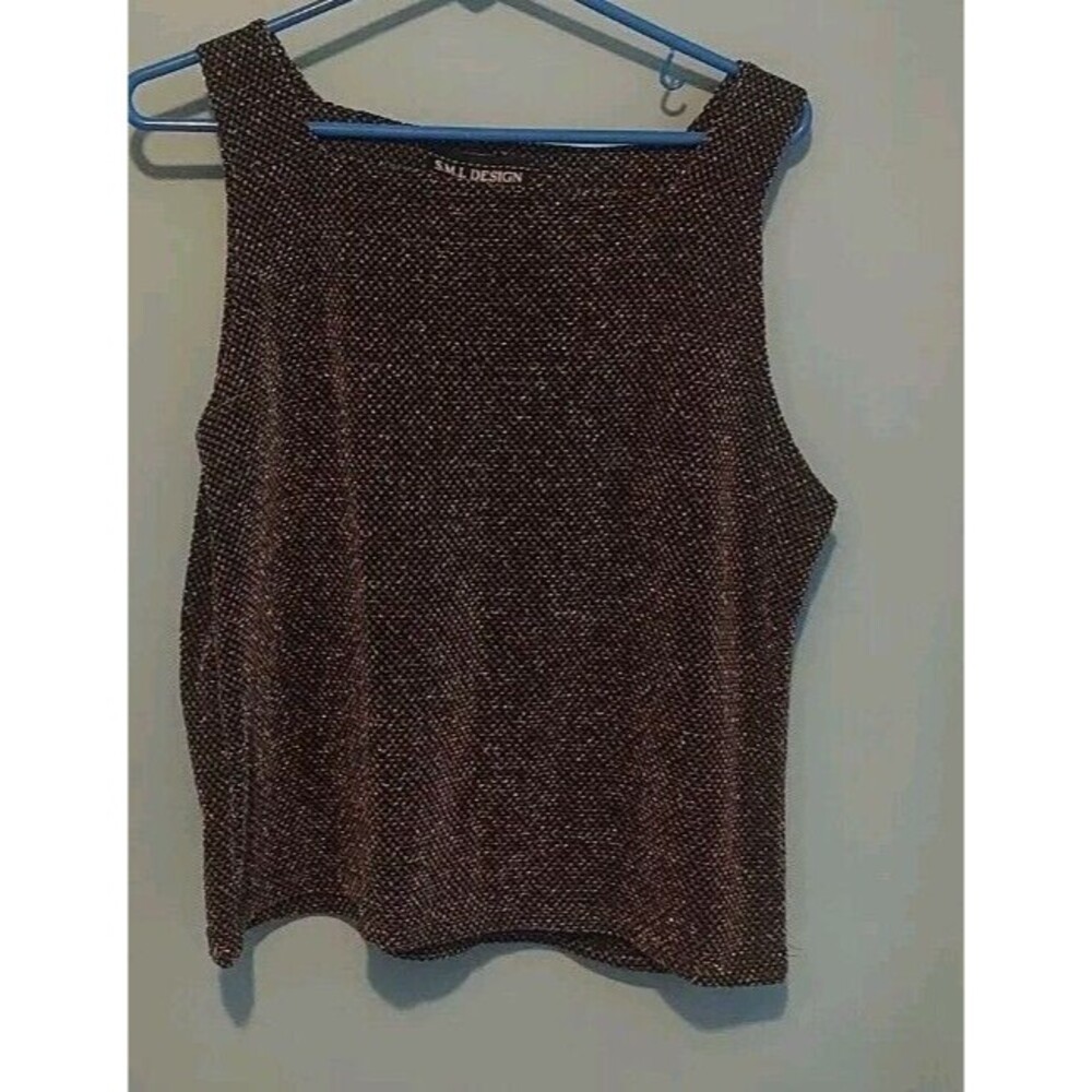 ! S.M.L. Black metallic tank Whimsy Goth Grunge XL